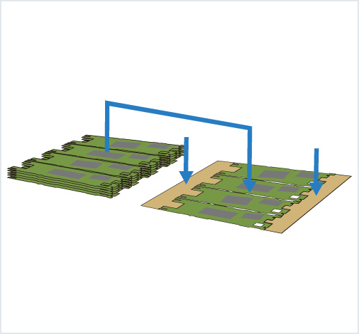 ［Image］PCB placer： HDI 基板用高精度框架排列机